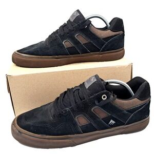 Emerica Tilt G6 Vulc X OJ Low Top Skate Shoe Mens 11 Black/Brown/Gum